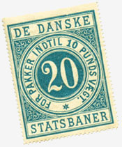 Banemærke fra De Danske Statsbaner 20 øre