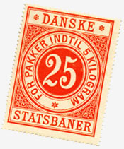 Banemærke fra De Danske Statsbaner 25 øre